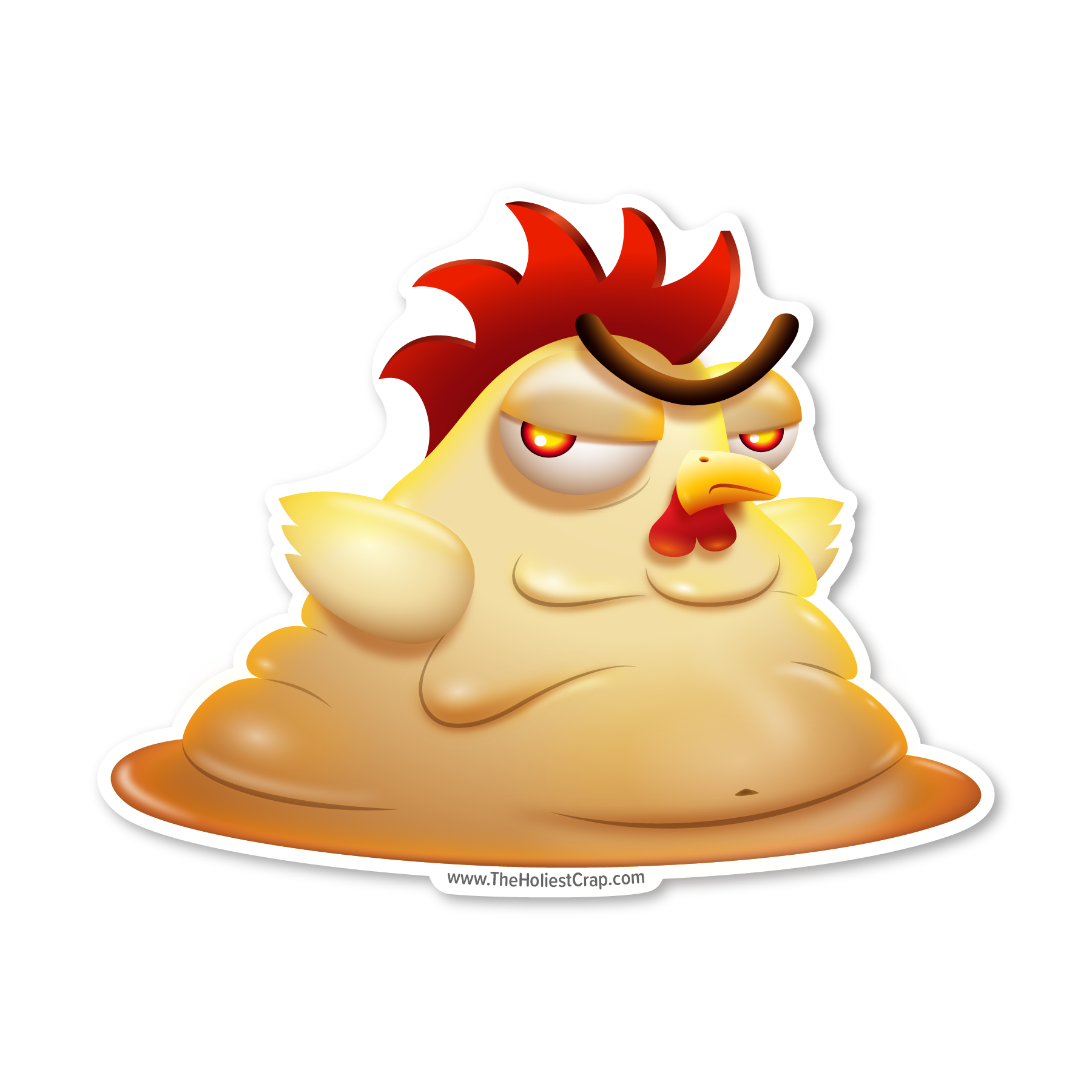 Chicken Crap - Vinyl Sticker - 3 inch