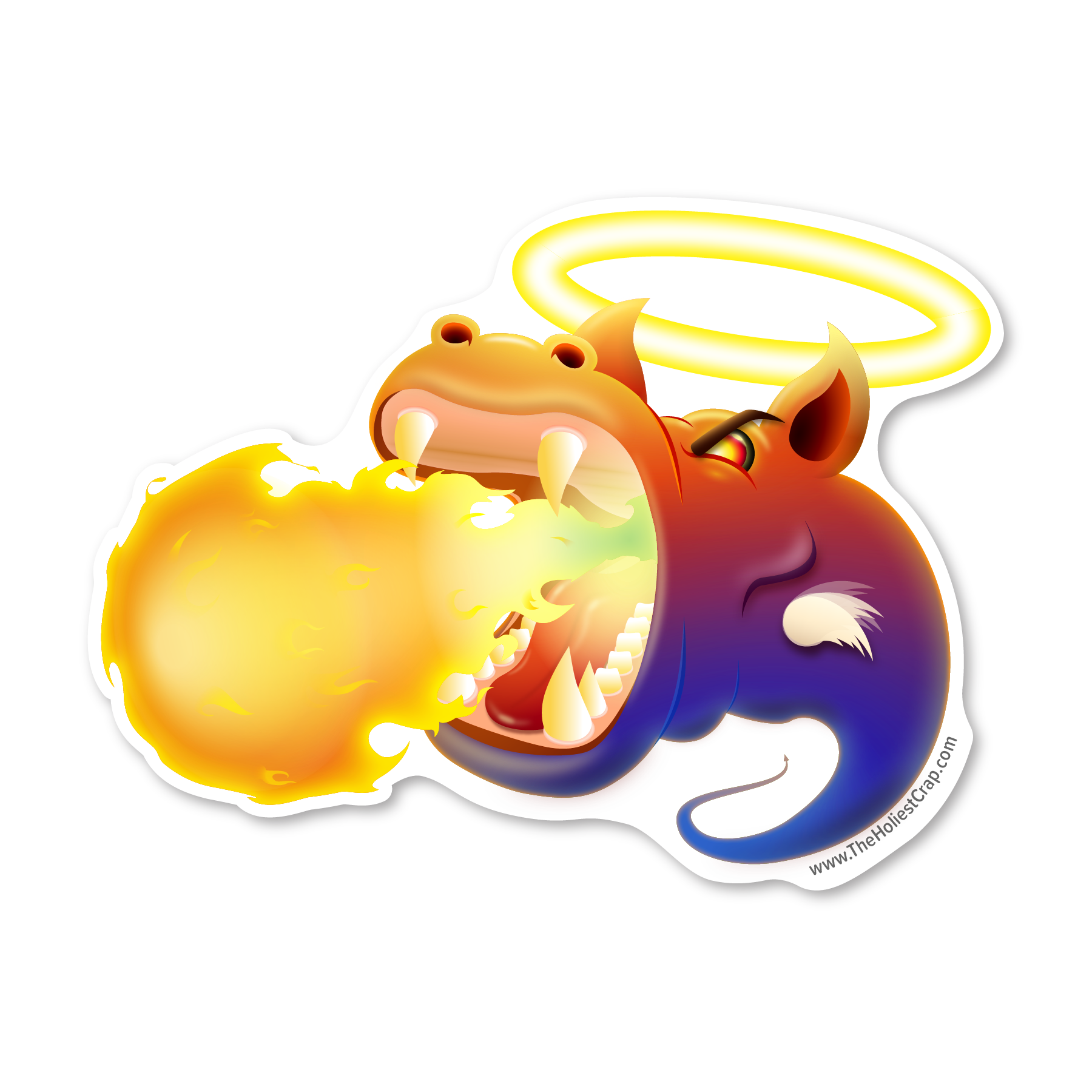 Hippo Crap - Vinyl Sticker - 3 inch