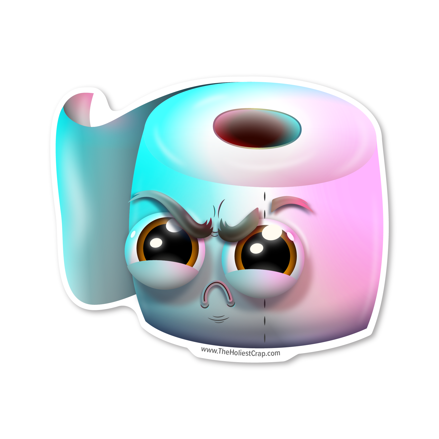 Li'l Wipey TP Roll - Vinyl Sticker - 3 inch